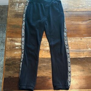 Vans Kids Black Joggers with Logo Stripes